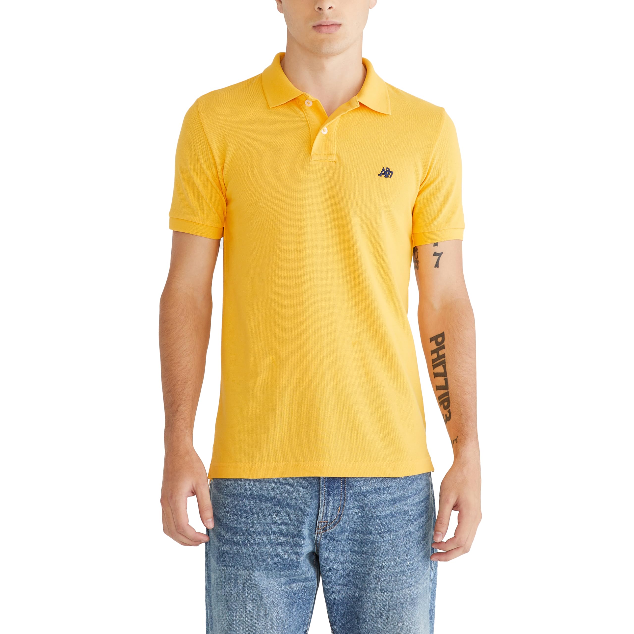 AEROPOSTALE Men's Aero Uniform Polo Short Sleeve